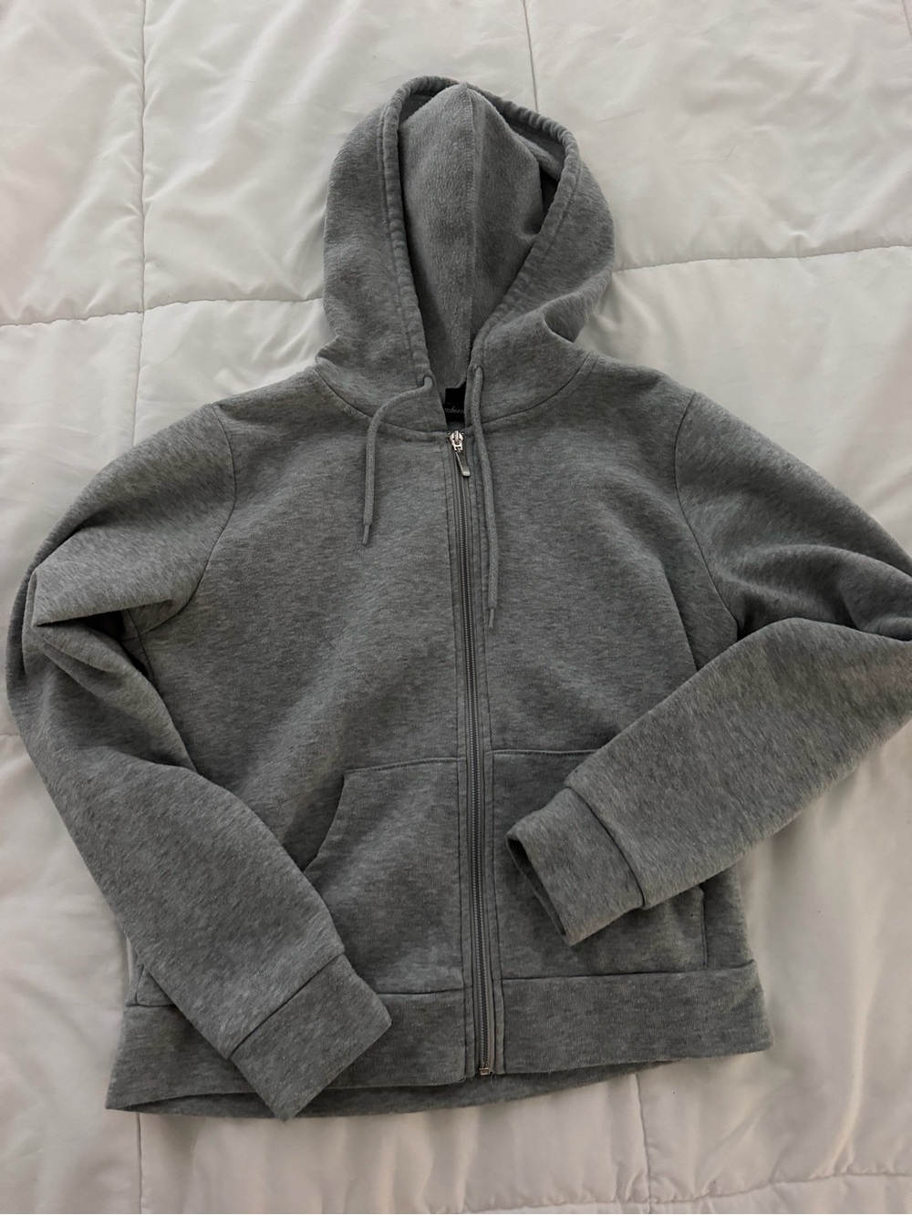 Ambiance Grey Full-Zip Hoodie – Size Medium
